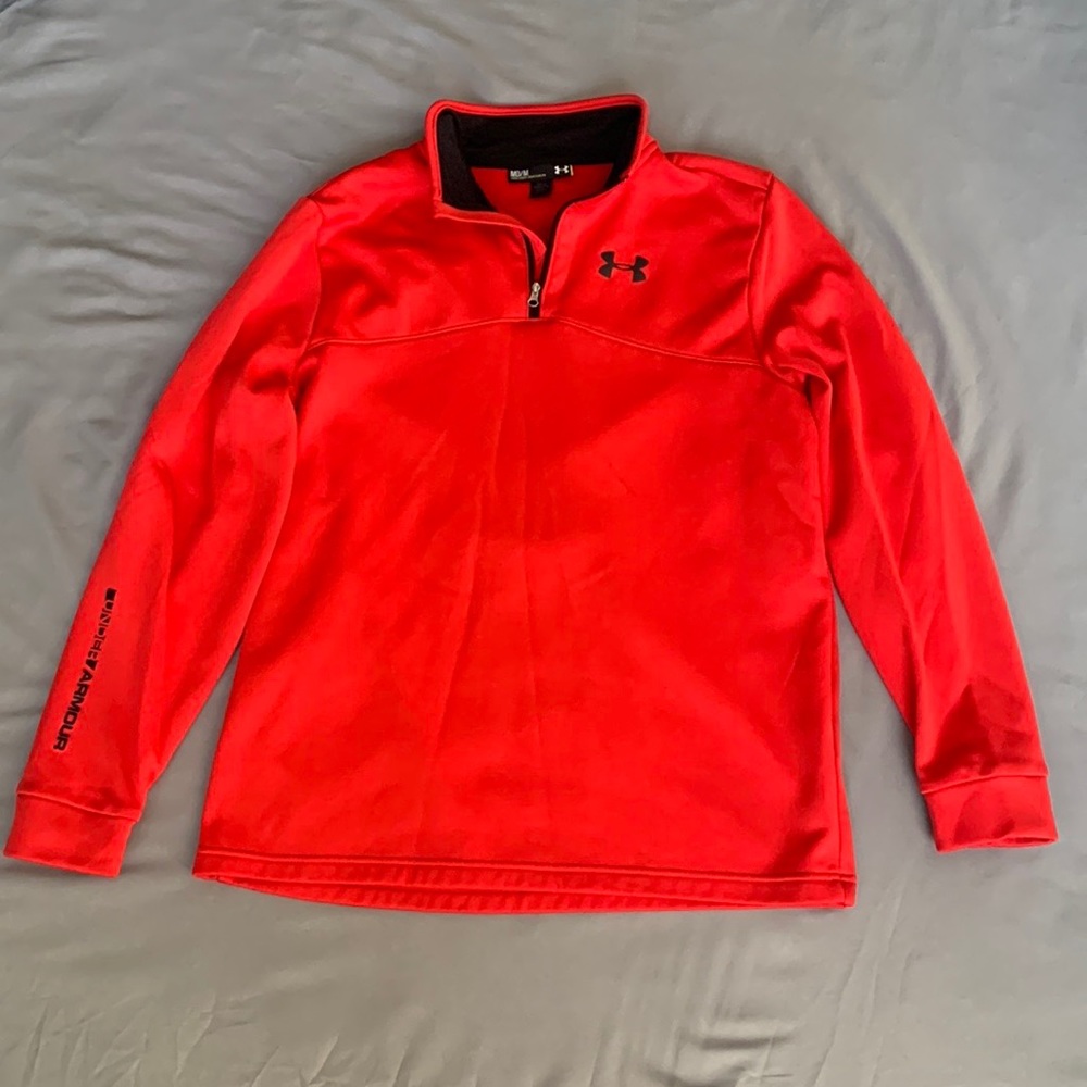 Red Under Armour  quarter zip pullover in size Medium